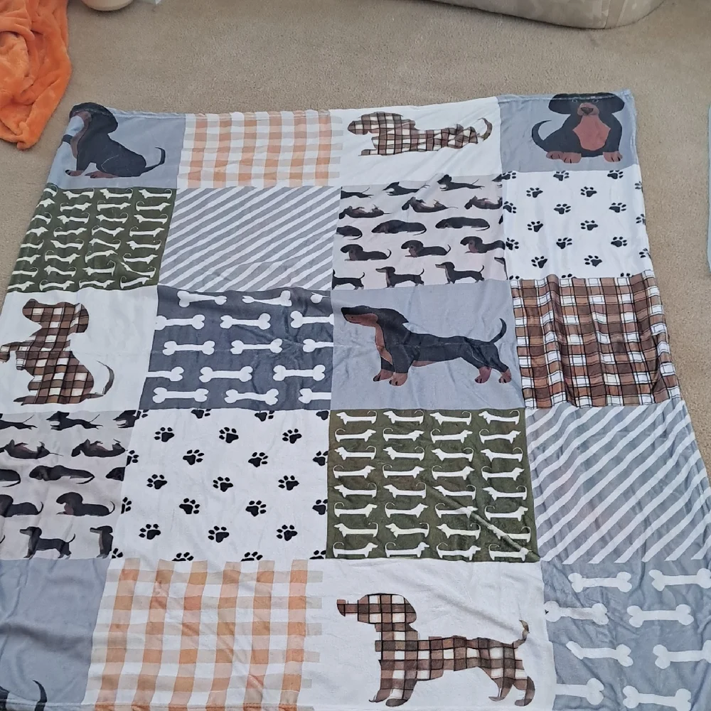 DachshundPatchwork Dog Blanket 50 X 60